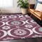 Homeroots 9' X 12' Eggplant Ivory And Gray Medallion Washable Indoor Outdoor Area Rug 589606 - alternate 3