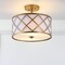Jonathan Y Elizabeth 13.25" Metal LED Flush Mount, Gold/White JYL3505A - alternate 5