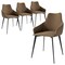 Leisuremod Sonnet Modern Dining Chair in Light Brown Fabric and Iron Legs, 4PK SC51LBR4 - alternate 1