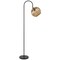 Homeroots 63" Black Traditional Shaped Floor Lamp With Brown Globe Shade 526316 - alternate 3