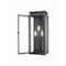 Z-Lite Nova 3 Light Outdoor Wall Light, Black/Clear, 8.25 In W x 20.5 In H 5018M-BK - alternate 2
