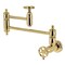 Kingston Brass Wall Mount Pot Filler Faucet with Knurled Handle, Polished Brass KS3102RKZ - alternate 1