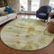 Homeroots 8' Sage Fern Green And Ivory Round Floral Washable Indoor Outdoor Area Rug 582772 - alternate 2