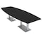 Skutchi Designs Boat Conference Table With Power Unit, 48 in W, 144 in L, Black HAR-BOT-48x144-DOU-U999ST19-NA - alternate 1