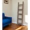 Homeroots 5 Step Rustic Espresso Gray Wood Ladder Shelf 380328 - alternate 2