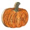 Homeroots 15" X 17" Orange And Brown Pumpkin Hello Fall Hanging Dimensional Sculpture 416054 - alternate 3