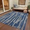 Homeroots 10' X 14' Navy Blue And Denim Blue Striped Washable Indoor Outdoor Area Rug 608957 - alternate 4