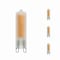 Bulbrite LED Filament, 4.5 Watt Dimmable T5 Light Bulb, Frost Finish, G9 Base, 3000K, 450 Lumens, 4PK 862046 - alternate 1