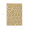 Homeroots 5' X 8' Gold Gray And Ivory Abstract Washable Indoor Outdoor Area Rug 600529 - alternate 5