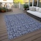 Homeroots 5' X 8' Navy Blue Denim Blue And Ivory Floral Washable Indoor Outdoor Area Rug 581907 - alternate 5