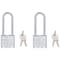 Prosource Padlock Set, Standard Shackle, 1/4 in Dia Shackle, 2-3/4 in H Shackle, Steel Shackle HD00020L-D-3L2 - alternate 1