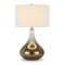 Homeroots 25" Brass Glass Gourd Table Lamp With White Drum Shade 524327 - alternate 3