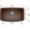 Blanco Valea Super Single Bowl, Cafe Brown 441613 - alternate 3