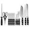 Oster Ginley 18 Piece Stainless Steel Cutlery Set in Black with Pinewood Block 144313.18 - alternate 2