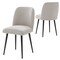 Homeroots Set of Two Beige And Black Upholstered Fabric Dining Side Chairs 564814 - alternate 5