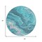 Homeroots 8' Teal Blue Gray And Ivory Round Abstract Washable Indoor Outdoor Area Rug 618210 - alternate 5