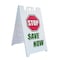 Signmission Stop Save Now, A-Frame & 2 Decals Installed, Heavy-Duty Plastic Frame SBHD-D-2436-Stop Save Now - alternate 1
