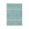 Homeroots 8' X 10' Aqua Teal Blue And Ivory Tribal Washable Indoor Outdoor Area Rug 582605 - alternate 2