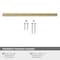 Amerock Caliber 5-1/16 inch 128mm Center-to-Center Golden Champagne Cabinet Pull BP36874BBZ - alternate 4