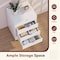 Simple Deluxe 5 Drawer Chest, Storage Cabinet Dressers with Wheels, Dressers Storage Cabinets, Dresser Mobile Cab 3A88CHEST5C01WHT - alternate 2