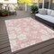 Homeroots 10' X 14' Pink Ivory And Gray Floral Washable Indoor Outdoor Area Rug 599909 - alternate 3