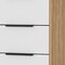 Homeroots 18" White and Natural Five Drawer Standard Chest 534960 - alternate 3