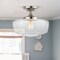 Jonathan Y Marfa 14" 1-Light Modern Farmhouse Schoolhouse Frosted Glass/Metal LED Semi Flush Mount, Nickel JYL7517D - alternate 6