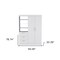 Homeroots 59" White Three Drawer Combo Dresser 524965 - alternate 3