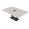 Skutchi Designs Rectangle Conference Table With Power, 48 in W, 84 in L, Ivory HAR-REC-48X84-DOU.BK-K458-EBLK - alternate 1
