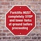 Signmission Forklifts Must Completely Stop and, 6 inch X 6 inch, Plastic Sign, 2PK OC-P-2PACK-6-256 - alternate 4