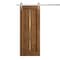 Sartodoors Modern Barn Door 24 x 96 inches, Ego 5014 Cognac Oak Veneer, 6.6FT Silver Rail Track Heavy Hardwar EGO5014BD-S-DKO-2496 - alternate 1