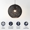 Jonathan Y Lacey 16 in. 1-Light Modern Bohemian Woven Paper Rope Round Globe LED Pendant, Black JYL1135B - alternate 5