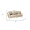 Homeroots 84" White Rose Gold And Beige Chenille Faux Leather And Wood Sofa With Toss Pillows 490998 - alternate 3
