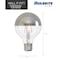 Bulbrite 40W Equivalent Warm White Light G25 Dimmable LED Half Chrome Light Bulb, 2PK 861425 - alternate 2