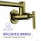 Anzzi Braccia Series 24in Wall Mounted Pot Filler in Brushed Brass KF-AZ258BG - alternate 4