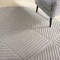 Homeroots 8' Light Gray And Gray Round Geometric Indoor Outdoor Area Rug 550691 - alternate 2