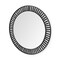 Homeroots 42" Round Black Metal Frame Wall Mirror With Wood Beads 376427 - alternate 3