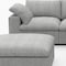 Homeroots Light Gray Linen Blend Modular L Shaped Six Piece Corner Sectional 716922 - alternate 3