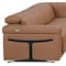Homeroots Chestnut Italian Leather Power Reclining U Shaped Eight Piece Corner Sectional With Console 634686 - alternate 6