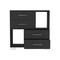 Homeroots 35" Black Four Drawer Dresser With Open Cubby Space 544009 - alternate 2