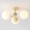 Jonathan Y Olivier 23.5" 3-Light Bohemian Farmhouse Iron/Frosted Glass LED Semi Flush Mount, Beige JYL7600E - alternate 3