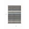 Homeroots 9' X 12' Taupe Beige And Pewter Striped Washable Indoor Outdoor Area Rug 614849 - alternate 4