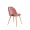 Homeroots Set of Two Rose and Oak Velvet and Metal Dining Side Chairs, 2PK 568011 - alternate 1