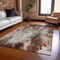 Homeroots 10' X 14' Gray Rust And Ivory Abstract Washable Indoor Outdoor Area Rug 615865 - alternate 2