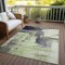 Homeroots 3' X 5' Fern Green Gray And Black Abstract Washable Indoor Outdoor Area Rug 602957 - alternate 3