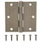 Prosource Square Corner Door Hinge, Steel, Antique Brass, Loose Pin, 180 deg Range of Motion 20338ABX - alternate 1