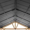 Sunjoy 11ftx13ft Outdoor Patio Premium Cedar Wood Frame Gazebo with Matte Black Steel Gable Hardtop Roof A102008001 - alternate 2