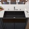 Alfi Brand 36" Black Gloss Reversible Smooth / Fluted Sgl Bowl Fireclay Farm Sink AB3618HS-BG - alternate 2