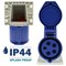 Walther-Werke Pin and Sleeve Receptacle, 30A, 3Ã¸Y 120/208 or 230, 3 Phase, 3 Pole, Blue, NEMA Not Rated 534509 - alternate 3