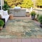 Homeroots 8' X 10' Gray Beige And Khaki Abstract Washable Indoor Outdoor Area Rug 630738 - alternate 1